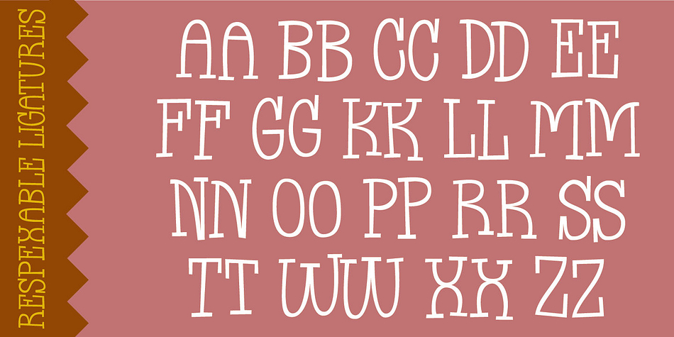 Respexable is a  single  font family.
