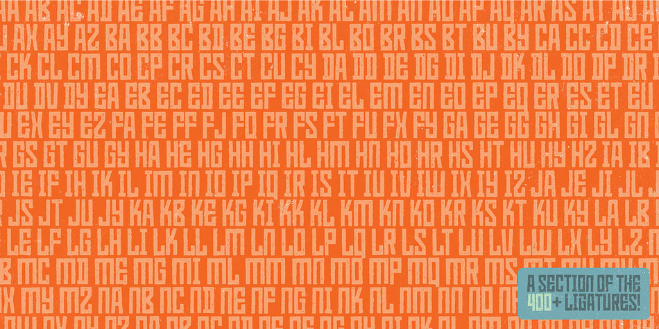 Enough to make your headlines or massive text look like authentic worn letters!