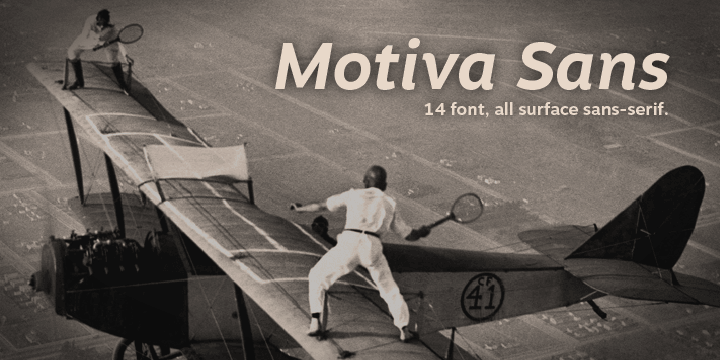 Motiva Sans is a clean sans serif with true italics.