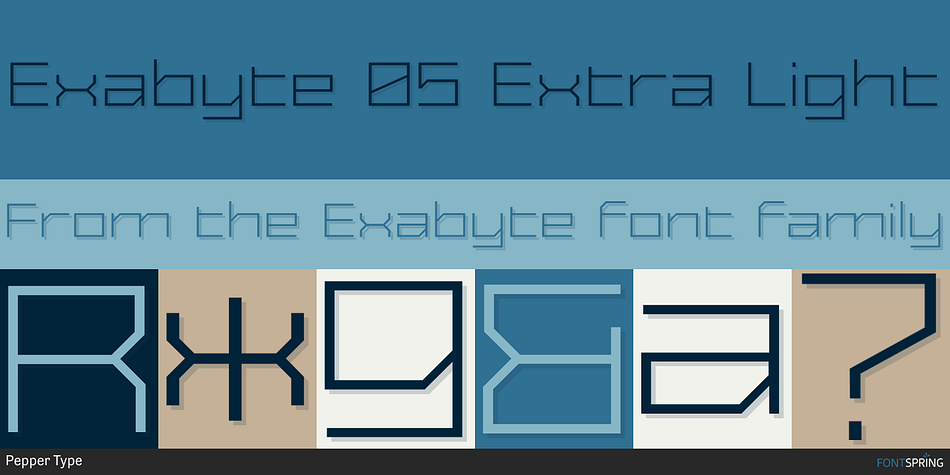 Exabyte 05 Extra Light Font