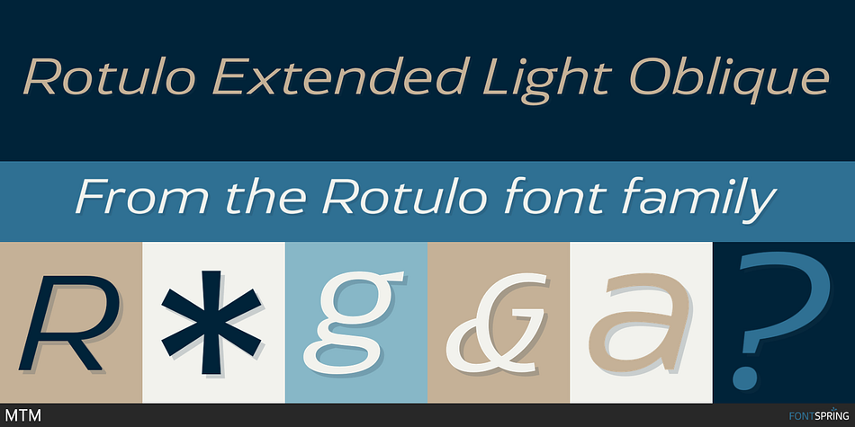 Rotulo Extended Light Oblique Font