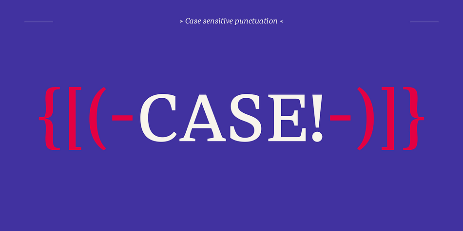 The design features elements ensuring even text color, including case-sensitive forms, prominent punctuation marks, ligatures, and four sets of figures.