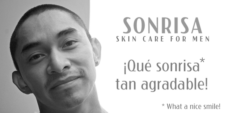 Displaying the beauty and characteristics of the Sonrisa font family.