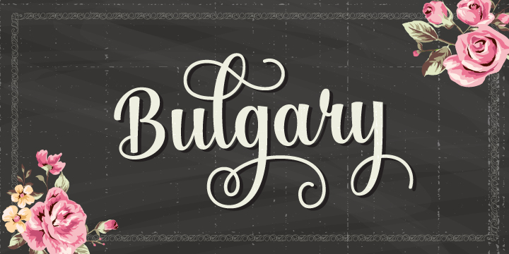 Bulgary is a surreal script that combines brush lettering with traditional hand writing.