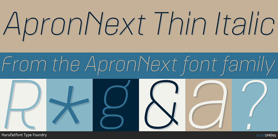 ApronNext Thin Italic Font