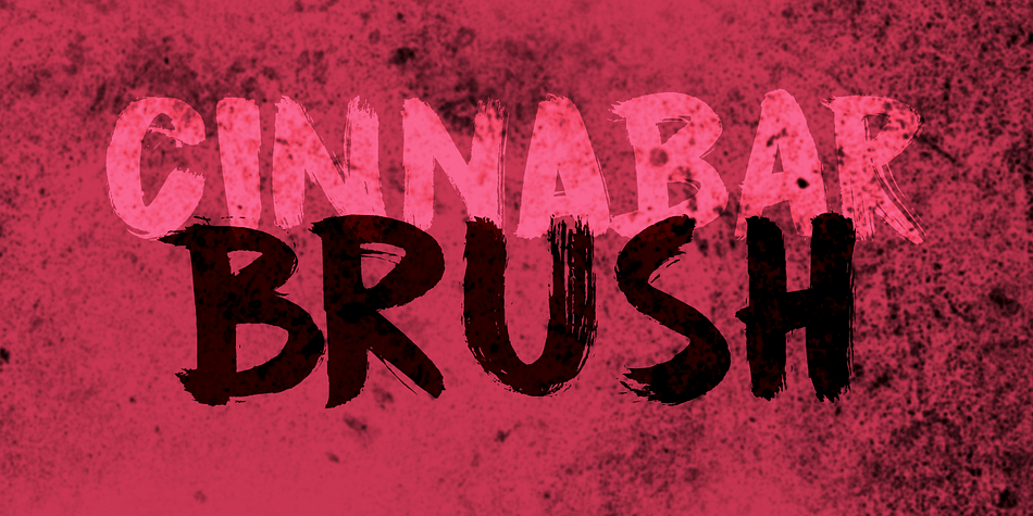 Cinnabar Brush is a fonts named after a mineral - mercury sulfide to be precise.