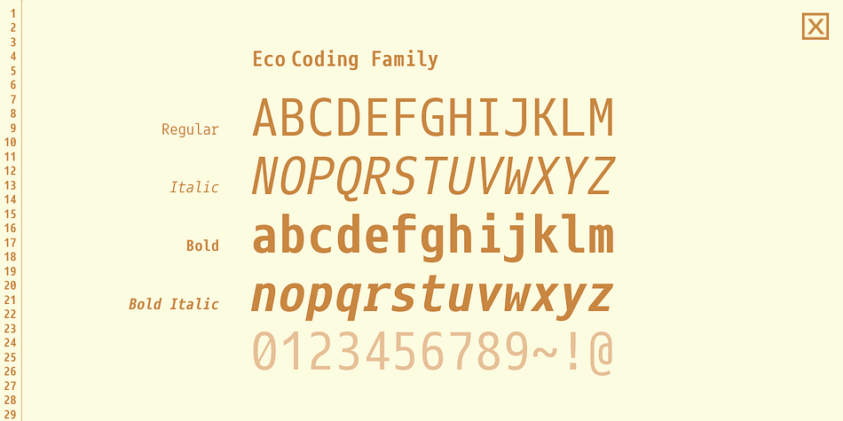 Eco Coding Font