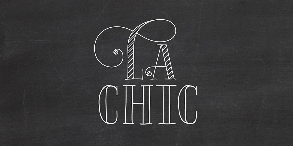 Displaying the beauty and characteristics of the La Chic font family.