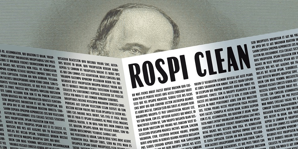 Rospi Clean and Retro Family is two-element font inspired by 
the weekly "Tygodnik Ilustrowany” from the 1933.
