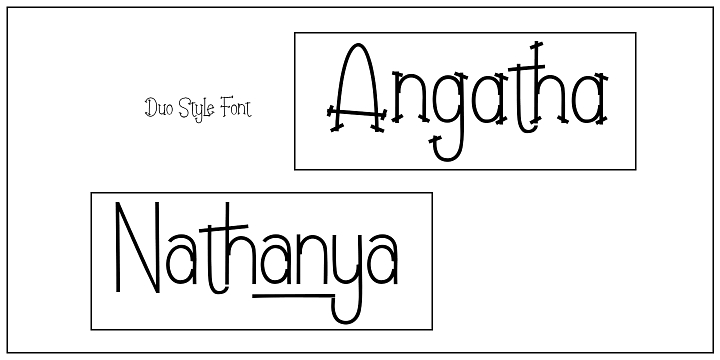 Angatha & Nathaya font family by pollem.Co