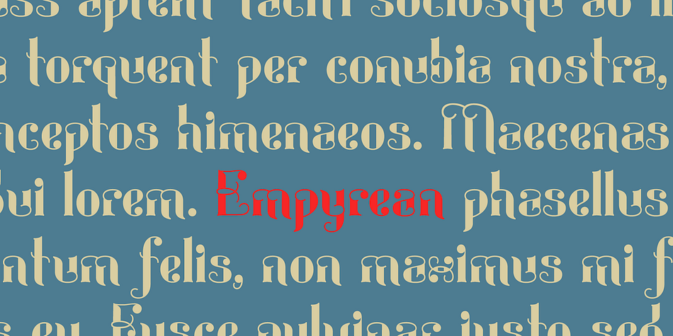 Displaying the beauty and characteristics of the Empyrean font family.
