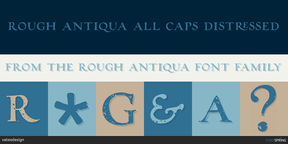 Rough Antiqua All Caps Distressed Font