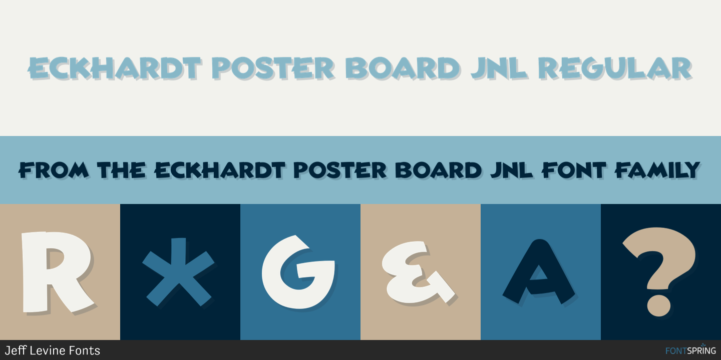 Fonts similar to Eckhardt Poster Board JNL