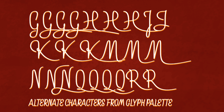 Linguine font family example.