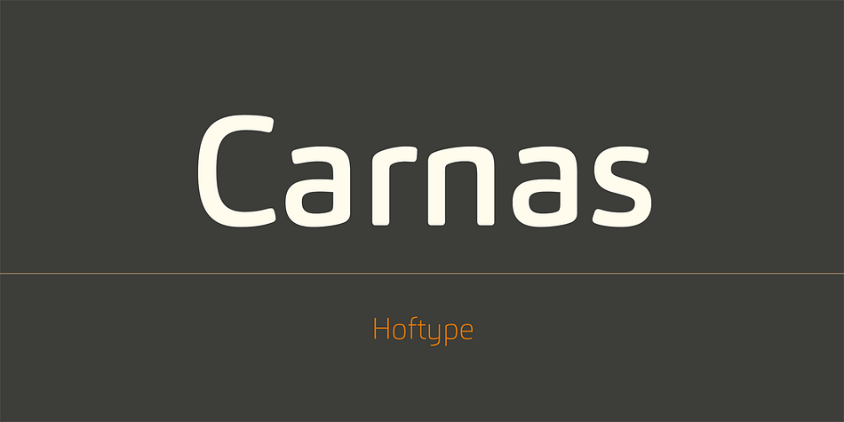 Carnas, a new monoline sans with a light, slender and informal appearance.