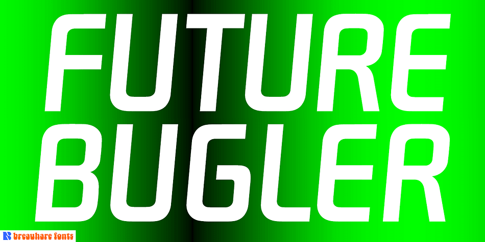 Future Bugler is a font based on the second logo created by Harry Warren in early 1975 for his sixth grade class newsletter, The Broadwater Bugler, at Broadwater Academy in Exmore, Virginia, on Virginia