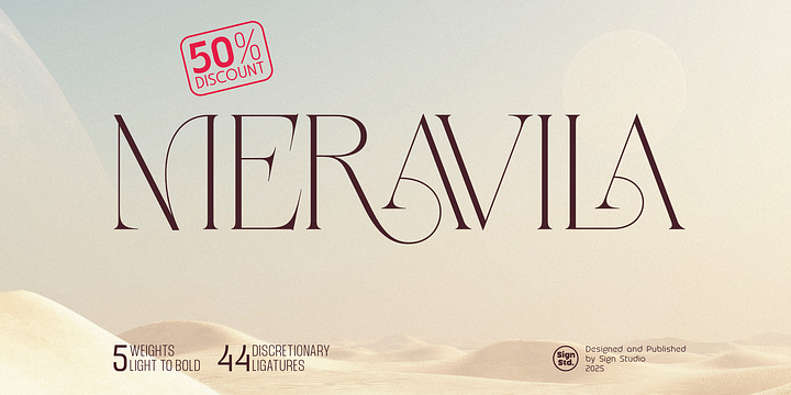 Meravila font family by Sign Studio