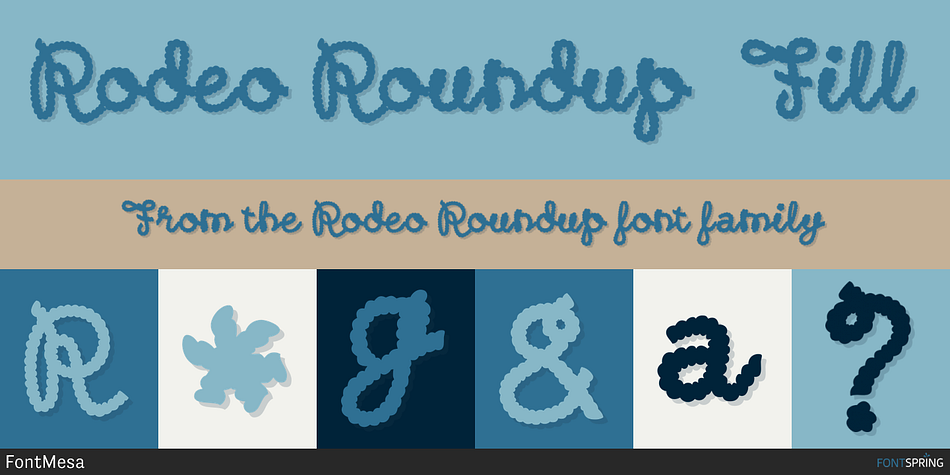 Rodeo Roundup Fill Font