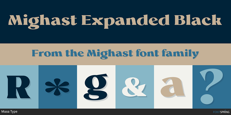 Mighast Expanded Black Font