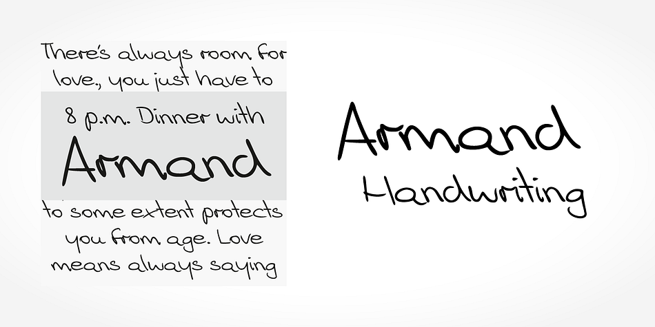 Digitized handwriting fonts are a perfect way to give documents the “very special touch”.