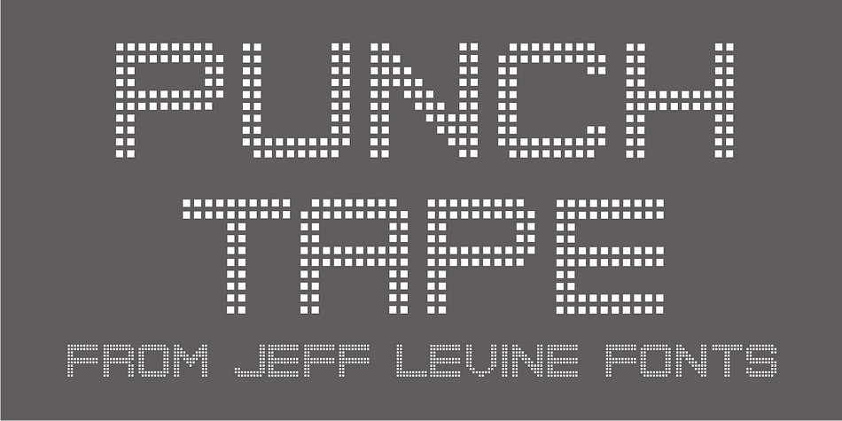 Punch Tape JNL emulates the old-style pin-punched paper tapes that were used in everything from ticker tapes to moving electronic signage to early digital typesetting equipment.