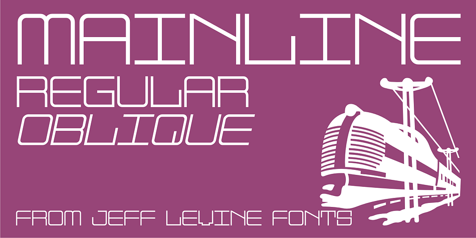 With virtually no characters containing negative space to kern, Mainline JNL is an experimental typeface with a monospaced, fixed width design, utilizing a retro-techno-1980s look for a clean headline feel.