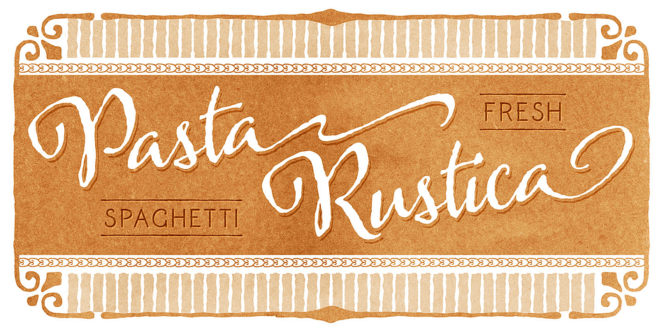 Harlean was rendered with a flexible nib pen that speaks in a different voice than her fellow script fonts.