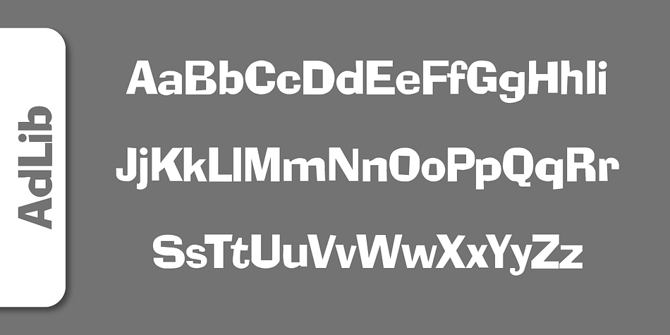 Highlighting the Ad Lib font family.