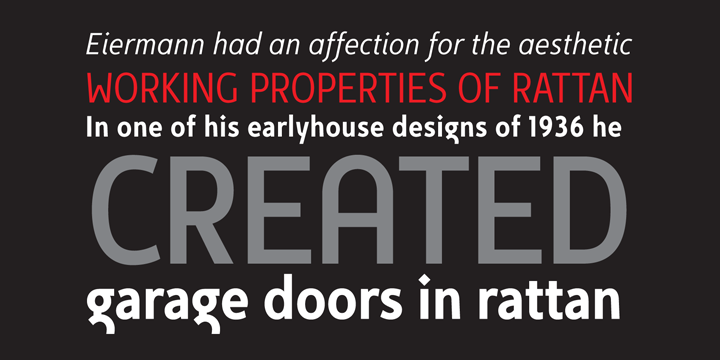 Highlighting the Egon Sans Cond font family.