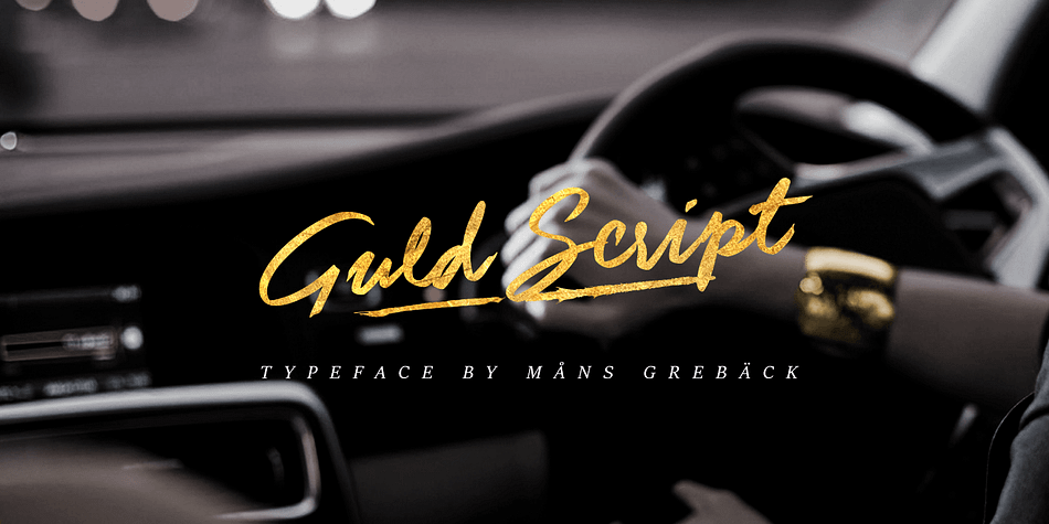 Guld Script is a brush typeface with vibrant strokes; sloppy and wet, yet simple and pure.