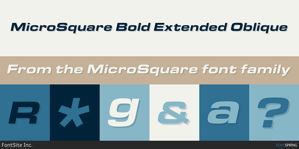 MicroSquare Bold Extended Oblique Font