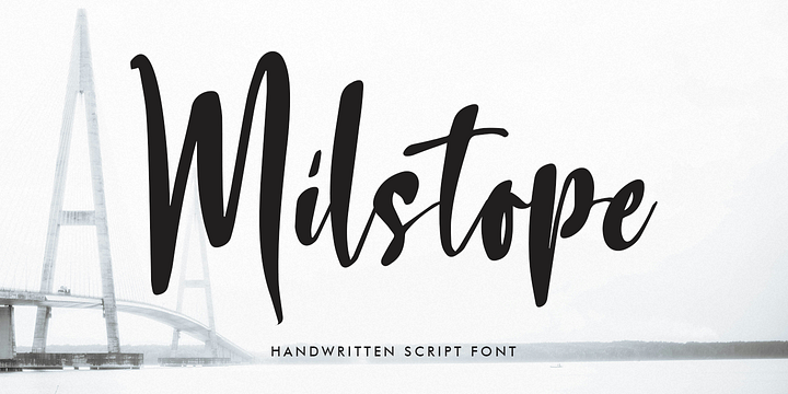 Milstope font family by Mega Type