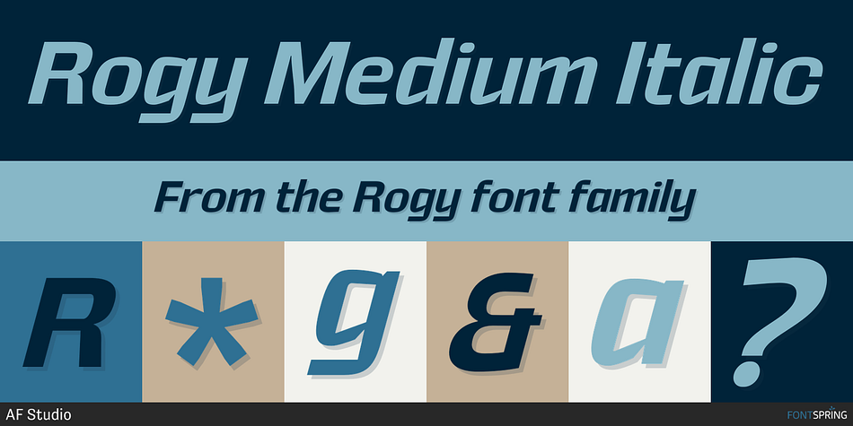Rogy Medium Italic Font