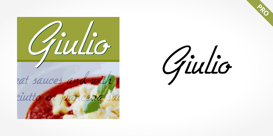 Displaying the beauty and characteristics of the Giulio Pro font family.