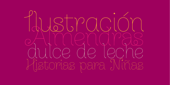 Dulce is ideal for magazines, logotypes, advertising, etc.