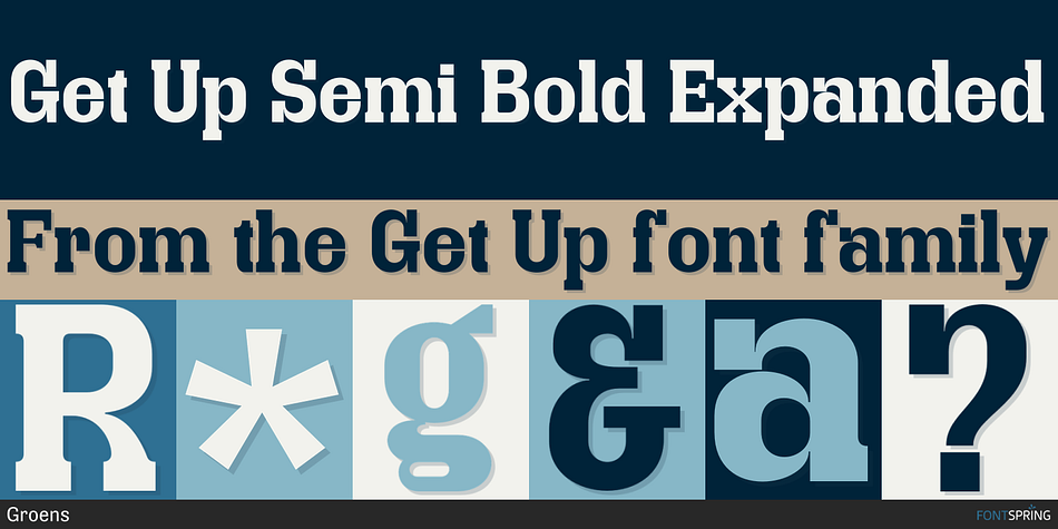 Get Up Semi Bold Expanded Font
