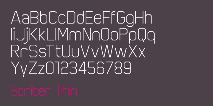 Displaying the beauty and characteristics of the Scriber font family.