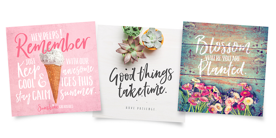 An extra sturdy hand-brushed sans font compliments it perfectly for quotes and typographic designs - but match the Forever Soulmates regular font with a graceful serif-style font, and watch it transform into something elegant and beautiful.