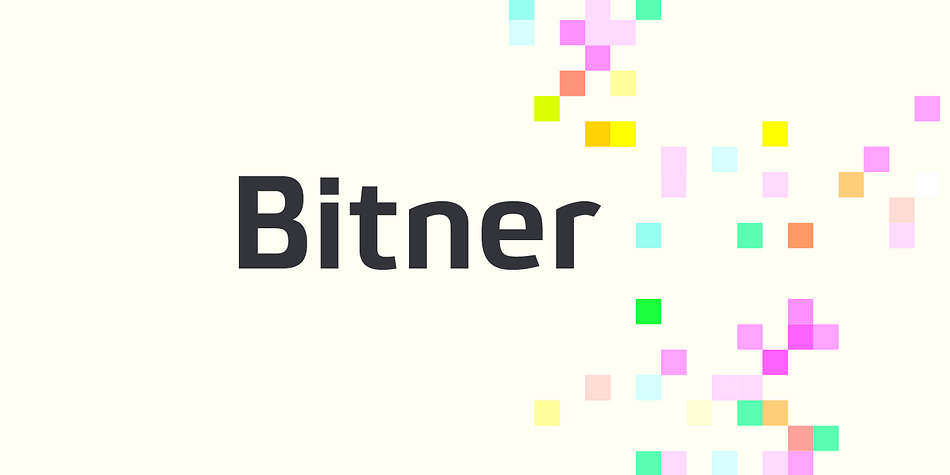 Bitner is a contemporary styled sans serif font that takes the name from the process of collecting bitcoins ‘bitcoin mining’.