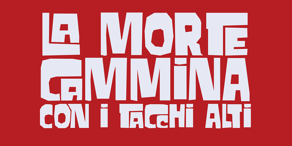The poster for “La Morte Cammina Con I Tacchi Alti” (directed by Luciano Ercoli), was made by an unknown artist and comes with a great font.
