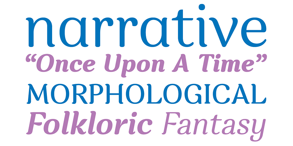 Charm font family sample image.