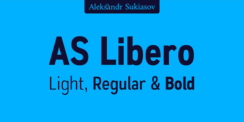 Displaying the beauty and characteristics of the AS Libero font family.