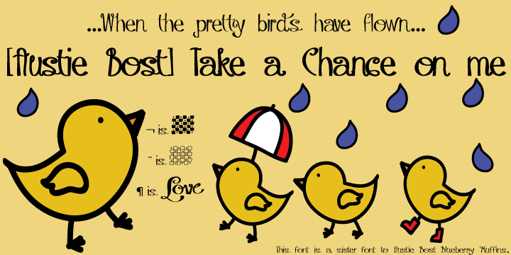 Austie Bost Take a Chance is an adorable handwritten font.