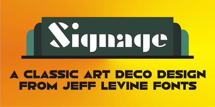 Signage JNL shows the heavy influence of the perennial favorite Futura Black with a couple of minor changes here and there.