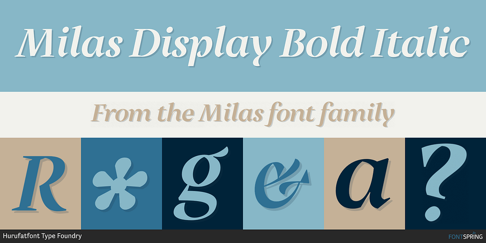 Milas Display Bold Italic Font