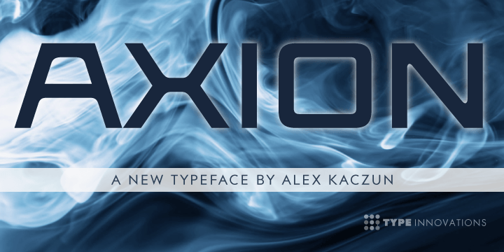 Axion is a futuristic, techno-looking and dynamic typeface with elements of machined-like parts containing sharp and rounded edges.