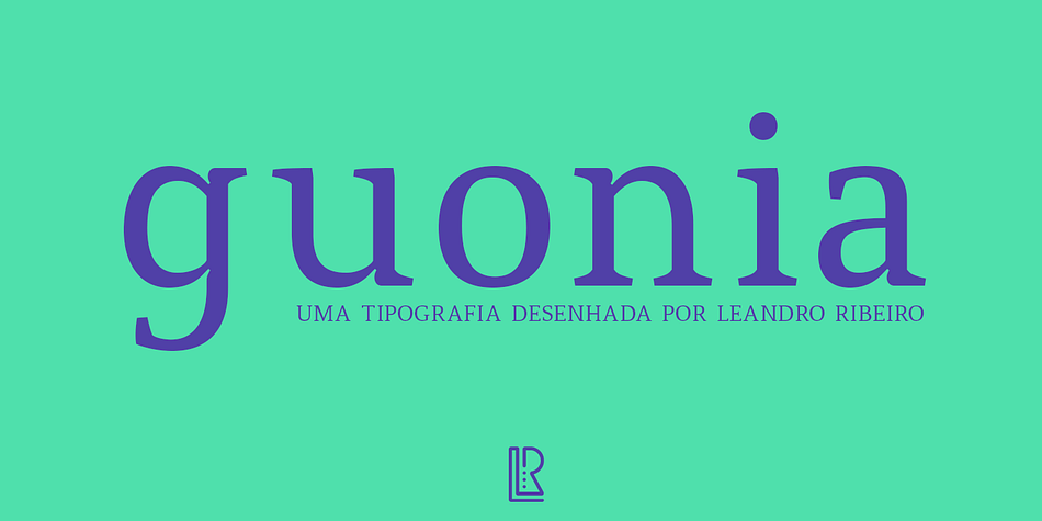 Guonia serif type is designed for comfortable reading, great for text, fitting nicely into small and large blocks of text.