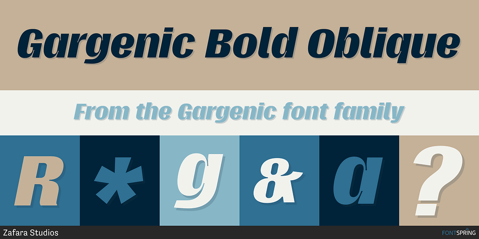 Gargenic Bold Oblique Font