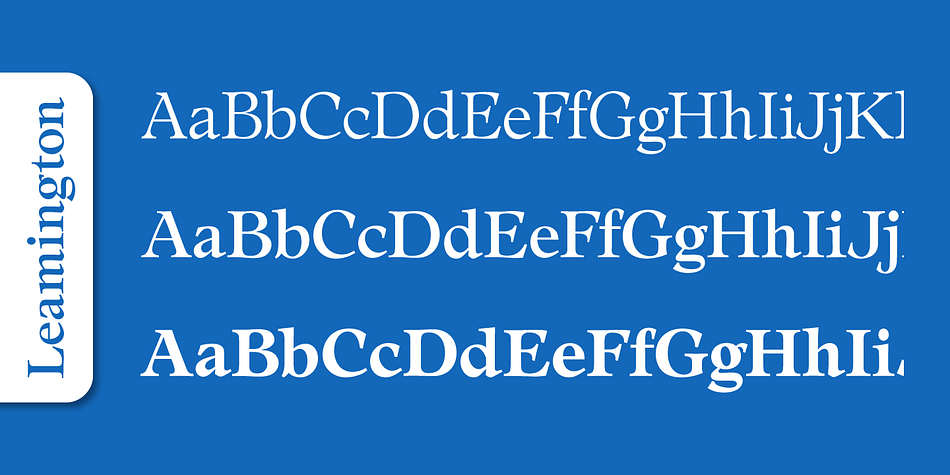 Emphasizing the favorited Leamington Serial font family.