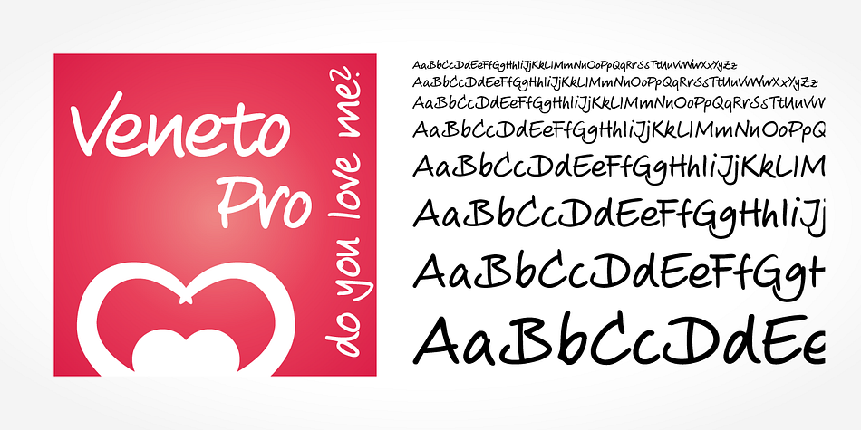Veneto Handwriting Pro is a beautiful typeface that mimics true handwriting closely.